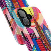 Tulsa Oklahoma Retro Pop Skyline Tough Phone Case LavenderCeleste