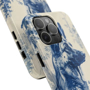 Blue Toile German Shepherd Scenic Tough Phone Case LavenderCeleste