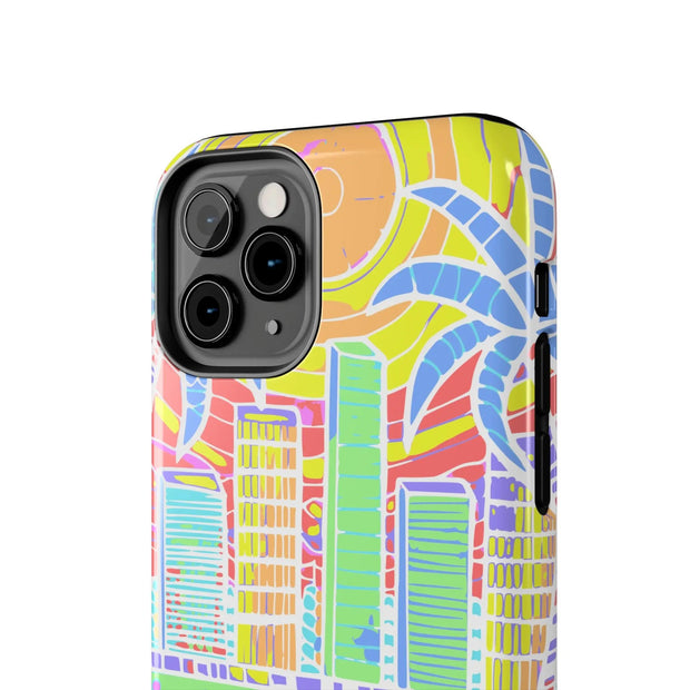 South Beach Miami Mosaic Art Tough Phone Case LavenderCeleste
