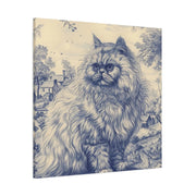 Persian Cat Canvas by Jouy Matte Canvas Art LavenderCeleste