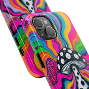 Psychedelic Rainbow Mushroom Art – Trippy Tough Case Printify