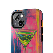 Neon Martini Pop Art Tough Phone Case Printify