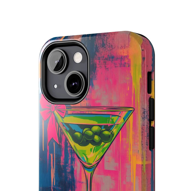 Neon Martini Pop Art Tough Phone Case Printify