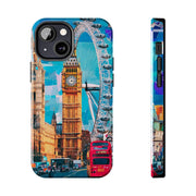 London Big Ben Collage Tough Phone Case – Vibrant City Pop Art Design
