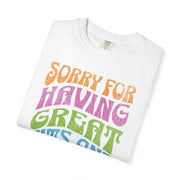 Sorry for Having Great Tits & Correct Opinions Tee LavenderCeleste