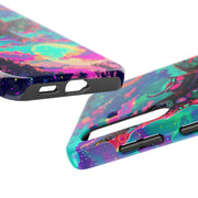 Mothman Tough Phone Case – Psychedelic Neon Cryptid Aesthetic - LavenderCeleste