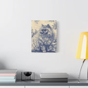 Persian Cat Canvas by Jouy Matte Canvas Art LavenderCeleste