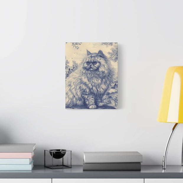 Persian Cat Canvas by Jouy Matte Canvas Art LavenderCeleste
