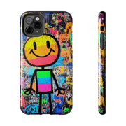 Rainbow Graffiti Smiley Tough Phone Case LavenderCeleste