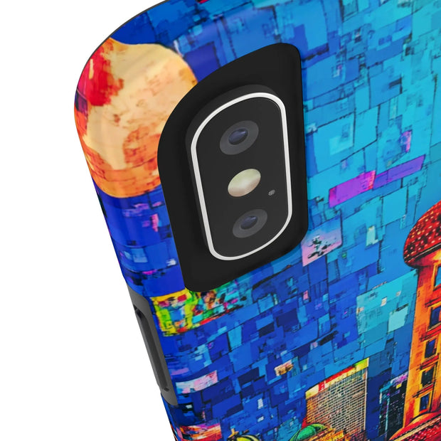 Shanghai Skyline Collage Pop Art Tough Phone Case LavenderCeleste