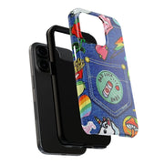 Retro Kidcore Denim Patch Tough Phone Case LavenderCeleste