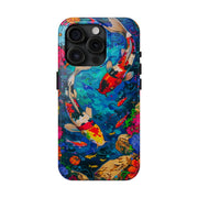Vibrant Koi Pond Pop Art Tough Phone Case