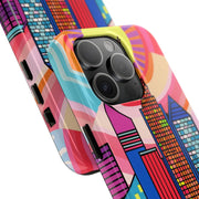 Tulsa Oklahoma Retro Pop Skyline Tough Phone Case LavenderCeleste