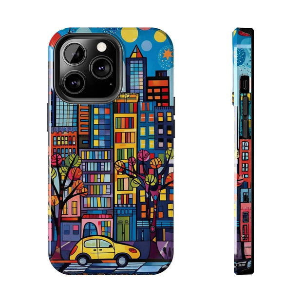 Upper Eastside NYC Pop Art Tough Phone Case LavenderCeleste