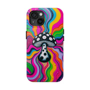 Psychedelic Rainbow Mushroom Art – Trippy Tough Case Printify