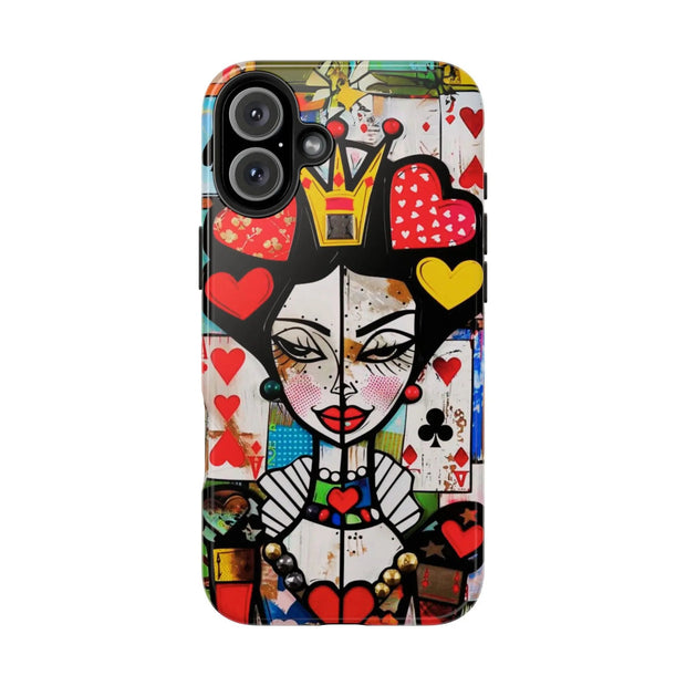 Queen of Hearts Pop Art Tough Phone Case LavenderCeleste