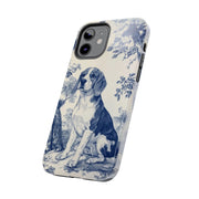 Blue Toile Beagle Country Scenic Tough Phone Case LavenderCeleste