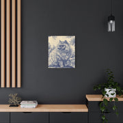 Persian Cat Canvas by Jouy Matte Canvas Art LavenderCeleste