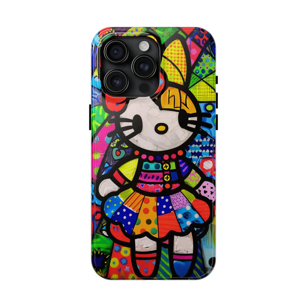 Pop Patchwork Kitty Tough Phone Case Printify
