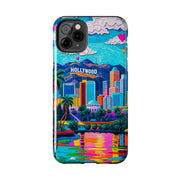 Los Angeles Hollywood Skyline Tough Phone Case – Vibrant Pop Art City Design - LavenderCeleste