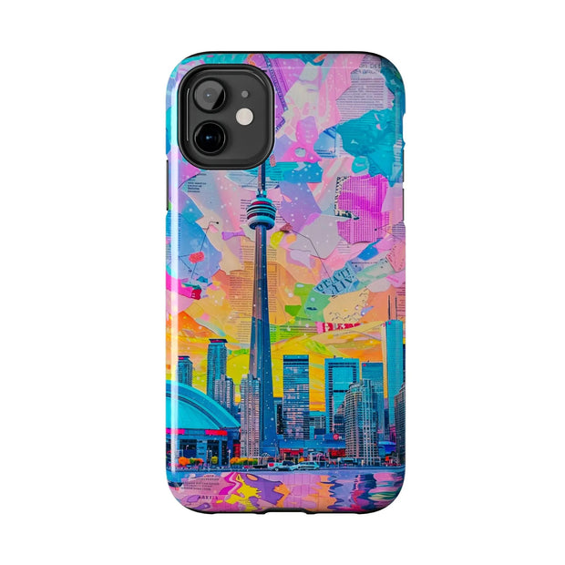 Toronto Pop Art Collage Skyline Tough Phone Case LavenderCeleste