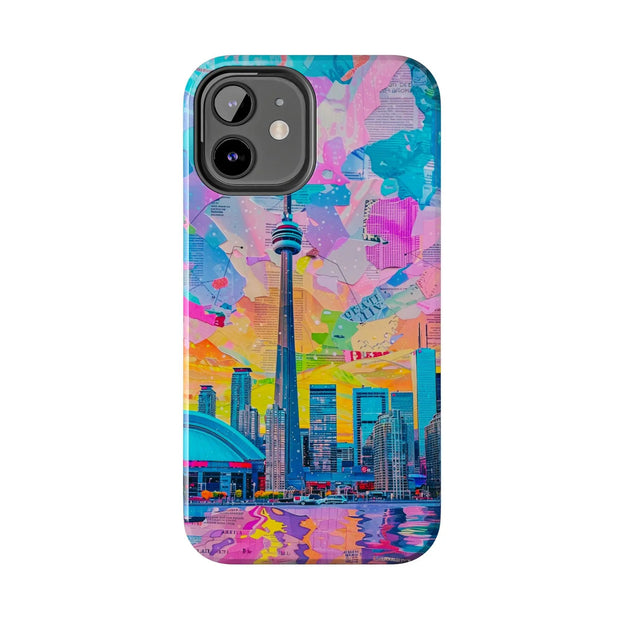 Toronto Pop Art Collage Skyline Tough Phone Case LavenderCeleste