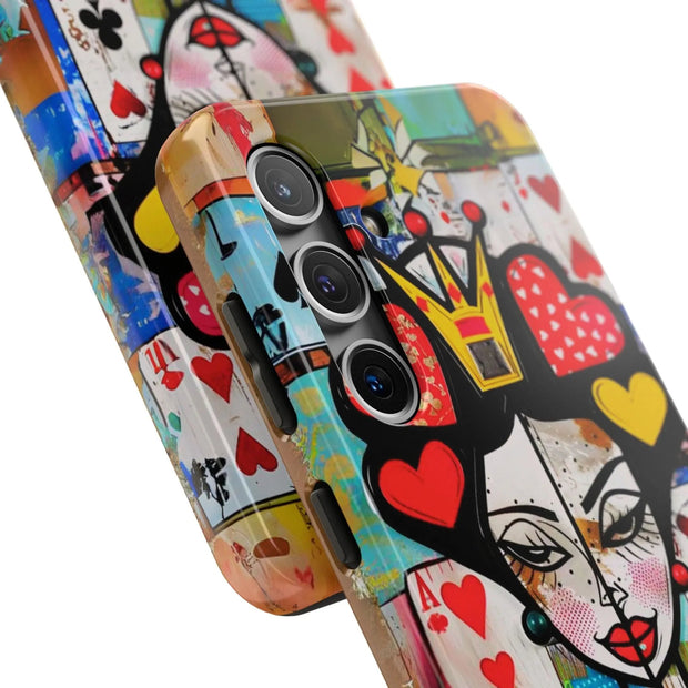 Queen of Hearts Pop Art Tough Phone Case LavenderCeleste
