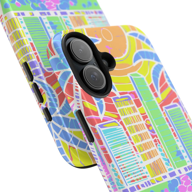 South Beach Miami Mosaic Art Tough Phone Case LavenderCeleste