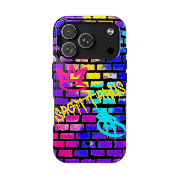 Sagittarius Graffiti Wall Zodiac Tough Phone Case LavenderCeleste