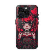 Kawaii Gothpunk Red Heart Tough Phone Case