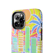 South Beach Miami Mosaic Art Tough Phone Case LavenderCeleste