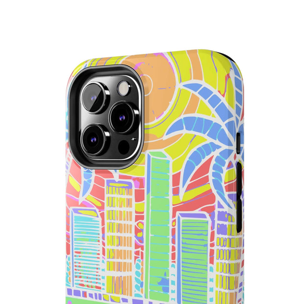 South Beach Miami Mosaic Art Tough Phone Case LavenderCeleste
