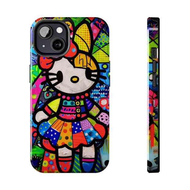 Pop Patchwork Kitty Tough Phone Case Printify
