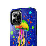 Vibrant Neon Jellyfish Cosmic Sea Tough Phone Case