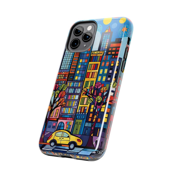 Upper Eastside NYC Pop Art Tough Phone Case LavenderCeleste