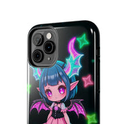 Kawaii Gothic Succubus Neon Heart Tough Phone Case