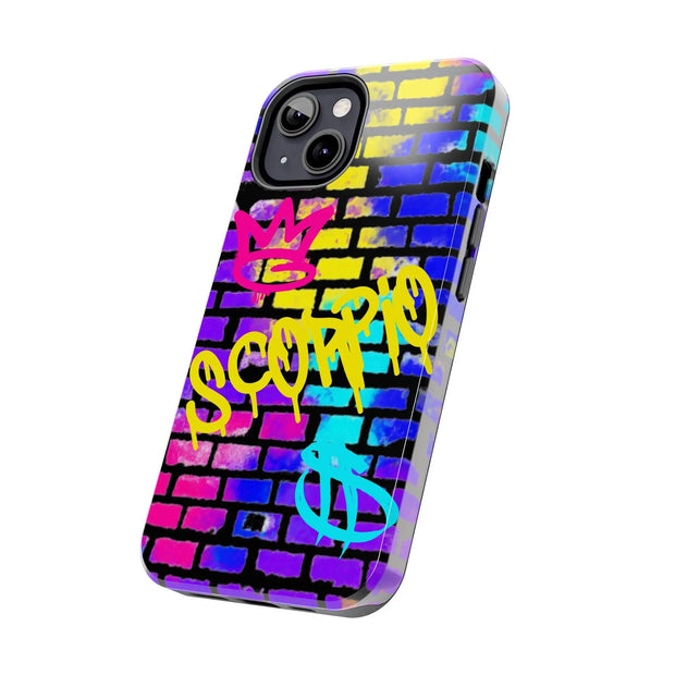 Scorpio Graffiti Wall Zodiac Tough Phone Case LavenderCeleste