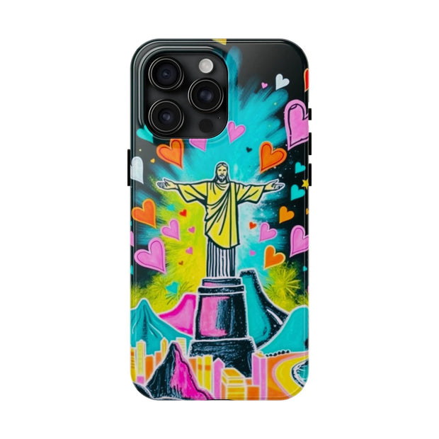 Rio de Janeiro Neon Pop Art Tough Phone Case LavenderCeleste