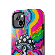 Psychedelic Rainbow Mushroom Art – Trippy Tough Case Printify