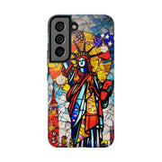 Statue of Liberty Mosaic Art Tough Phone Case LavenderCeleste