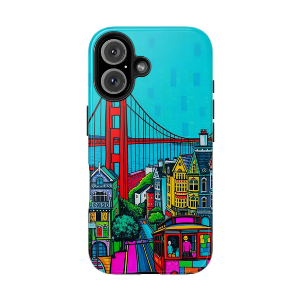 San Francisco Pop Art Colorful City Tough Phone Case LavenderCeleste