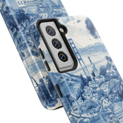San Francisco Toile de Jouy Scenic Tough Phone Case LavenderCeleste