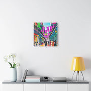 Vibrant New Orleans Jazz Street Matte Canvas – French Quarter Music Scene LavenderCeleste