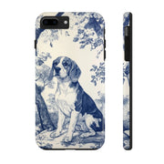 Blue Toile Beagle Country Scenic Tough Phone Case LavenderCeleste