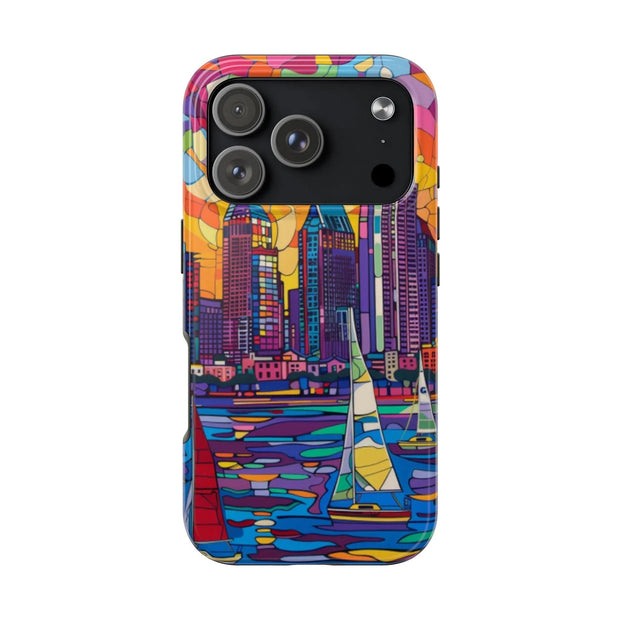 San Diego Skyline Pop Art Tough Phone Case LavenderCeleste