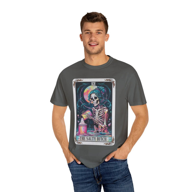 The Salty Bitch Skeleton Tarot Comfort Colors Tee LavenderCeleste