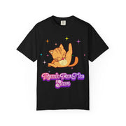 Reach For The Stars Sarcastic Cat Comfort Colors Shirt LavenderCeleste
