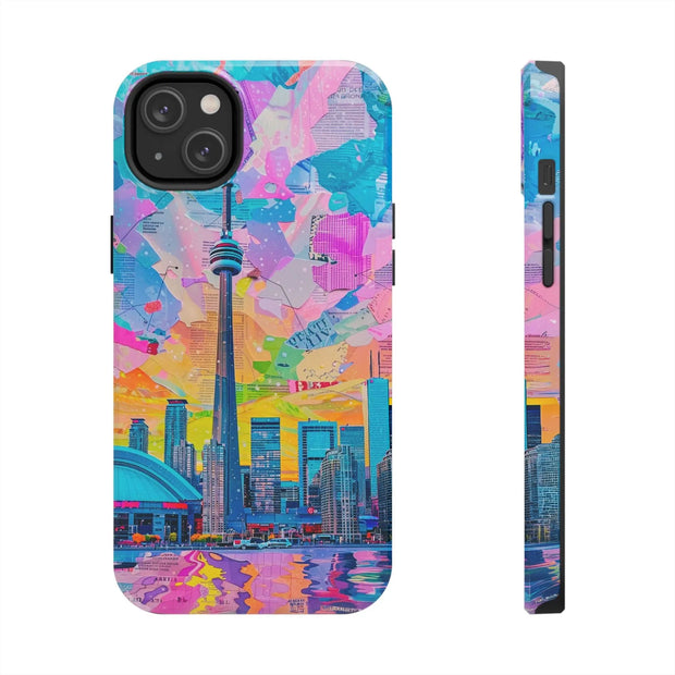 Toronto Pop Art Collage Skyline Tough Phone Case LavenderCeleste