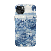 San Francisco Toile de Jouy Scenic Tough Phone Case LavenderCeleste