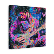 Electric Purple Guitar Legend Matte Canvas Art LavenderCeleste